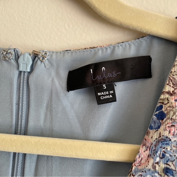 Lulus Garden Paths Floral Puff Sleeve Maxi Dress hippie Gypsy babydoll prairie S - Picture 5 of 15